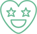 smiling heart-shaped face icon