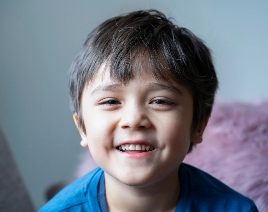 boy sitting in a dental chair